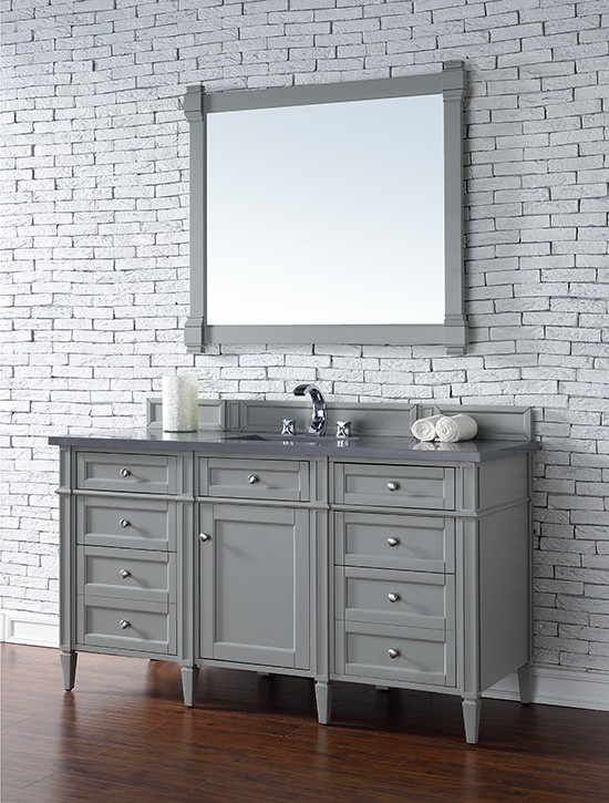 Refinished bathroom vanity by Finishline Cabinets