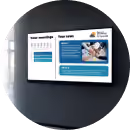 digital signage display - agenda - weather - news