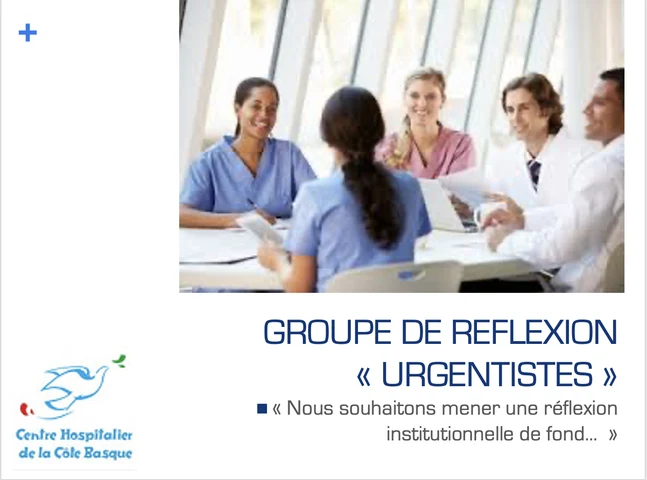 Centre hospitalier de la Côte Basque : Groupe de réflexion des urgentistes
