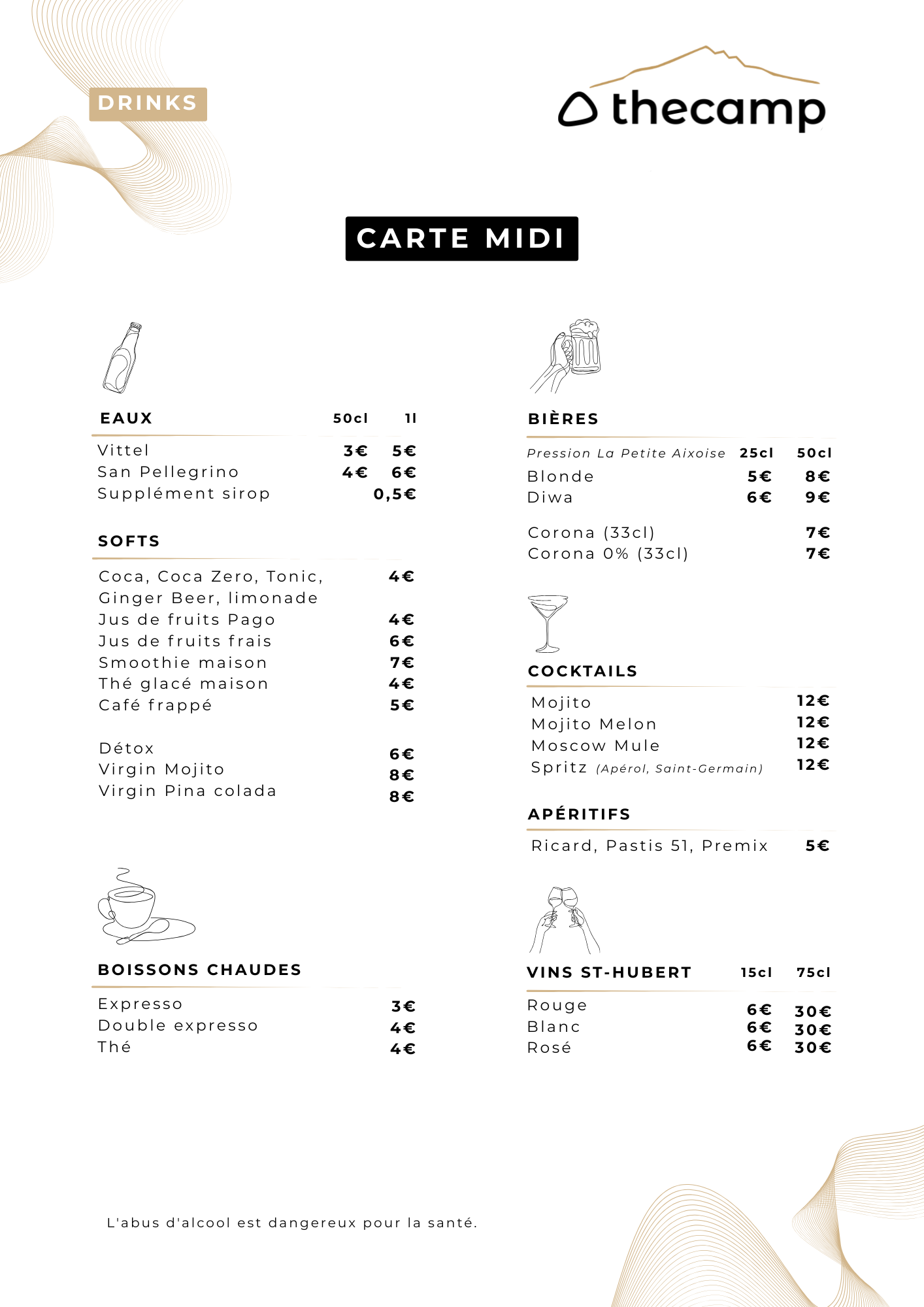la carte du bar