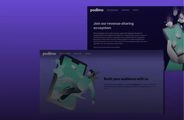 Podimo case study graphics
