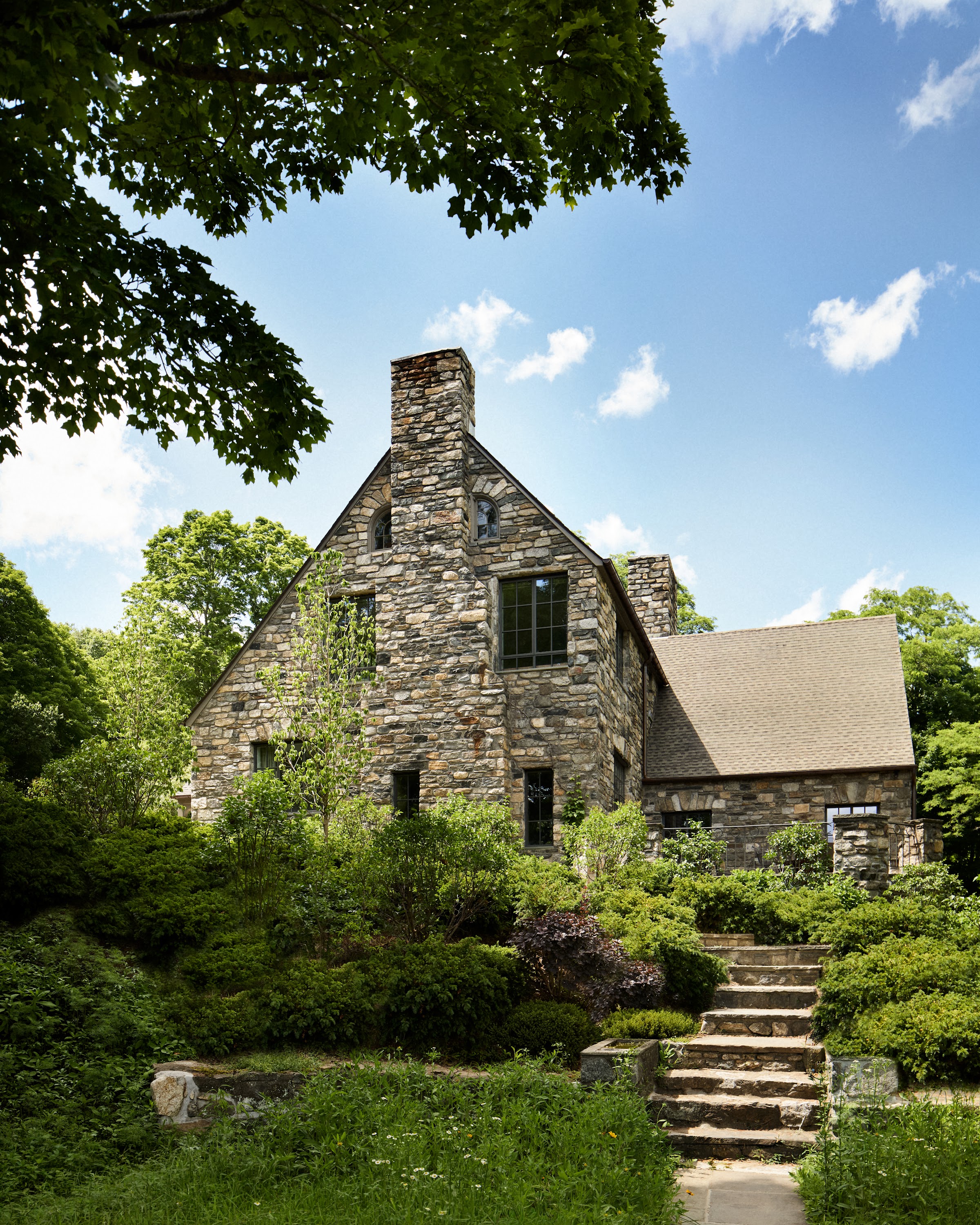 Stone house and garden in Upstate New York
