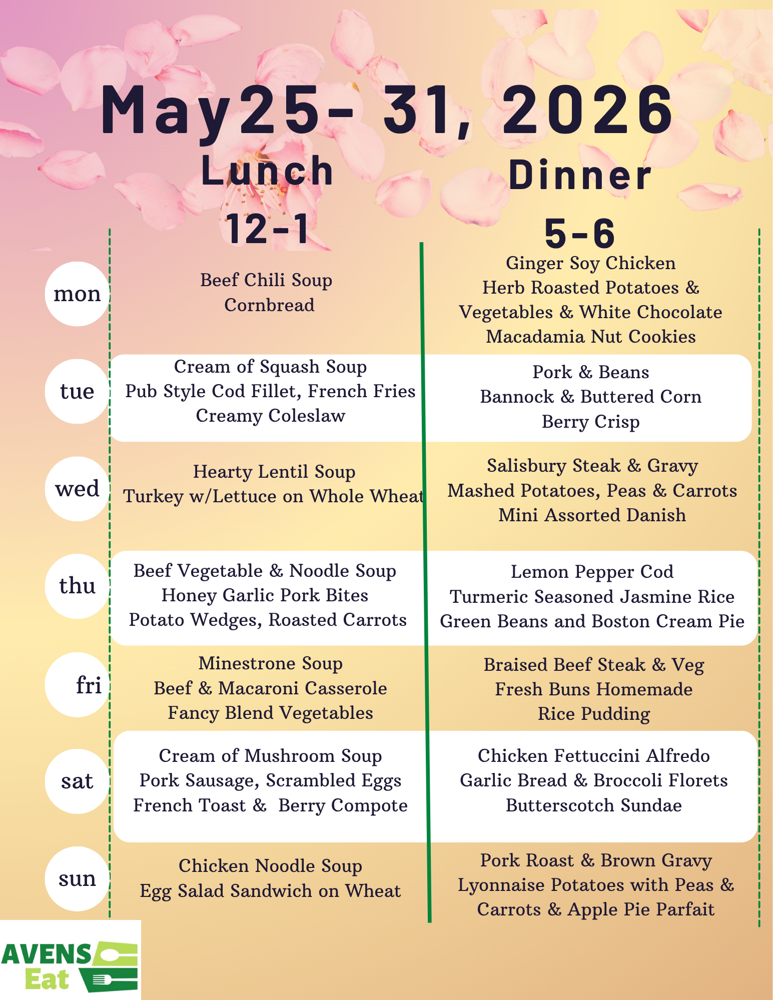 Weekly Menu
