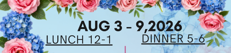Weekly Menu August 3 - August 9, 2026