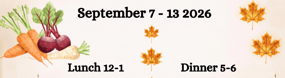 Weekly Menu September 7 to September 13, 2026