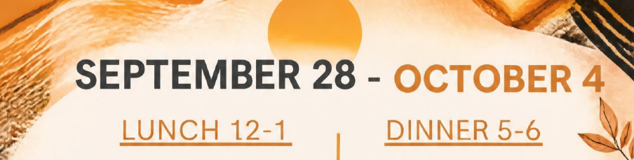 Weekly Menu September 28th, 2026 to October 4th, 2026