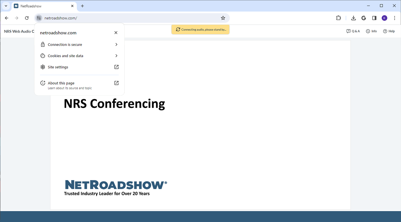 Screenshot showing a Google Chrome browser window and the Site Settings option.