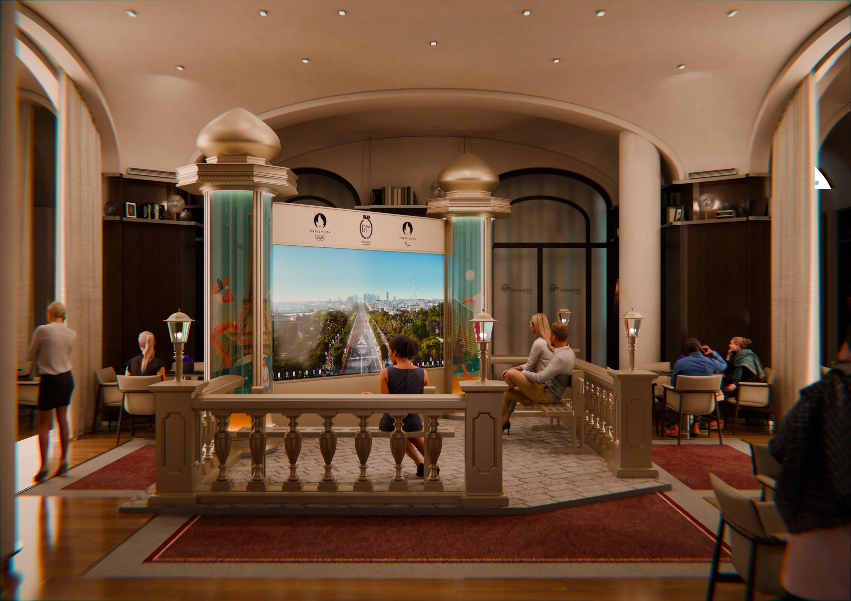 Le lobby du Royal Monceau