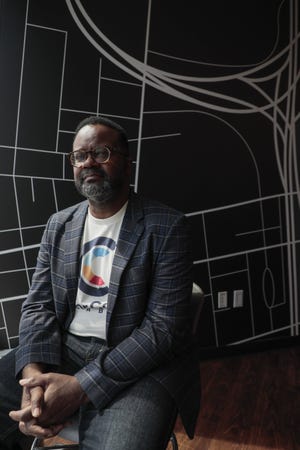 Doug McCollough, co-founder and CEO of Color Coded Labs, poses for a portrait on Friday, Aug. 13, 2021 in Columbus, Ohio. Color Coded Labs was created to help people of color get into high-paying technology jobs, is welcoming its inaugural 2021 class of software developers. These bootcamp students will pay $13,500 each to spend 16 weeks learning in-demand skills with the support of mentors from well-known global tech companies in the US such as Amazon, Google, JPMorgan Chase, Huntington and Root, who will hire graduates of the program.