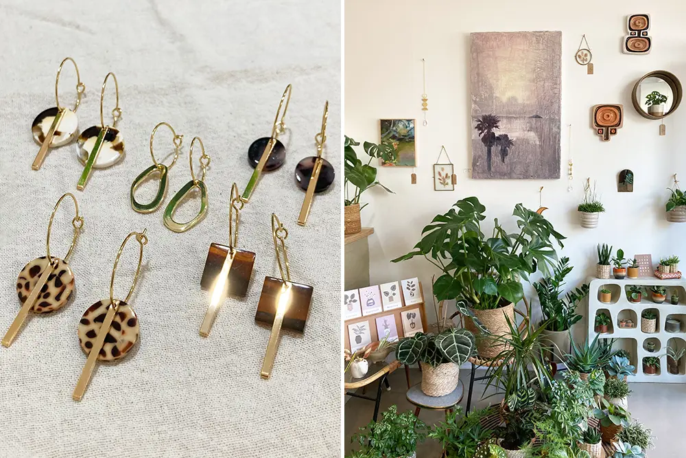 Grünpflanzen, Töpfe, Wohnaccessoires und Schmuck bei Twentynine Palms