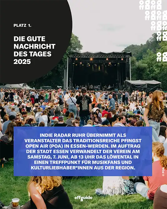 Junge Leute inmitten Naturidylle beim Pfingst Open Air in Essen-Werden