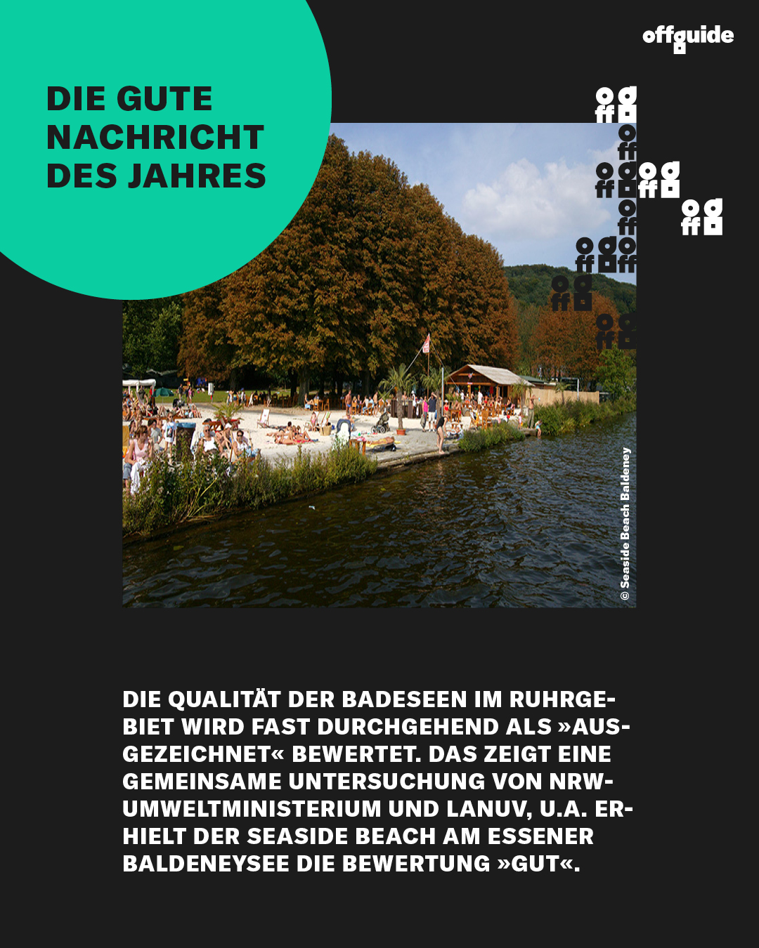 Seaside Beach Baldeney mit hoher Wasserqualität