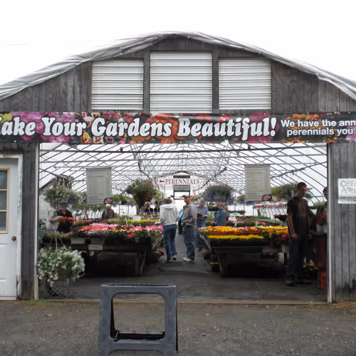 View of the front of the stand