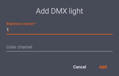 เพิ่มการตั้งค่าเมนูแสง DMX