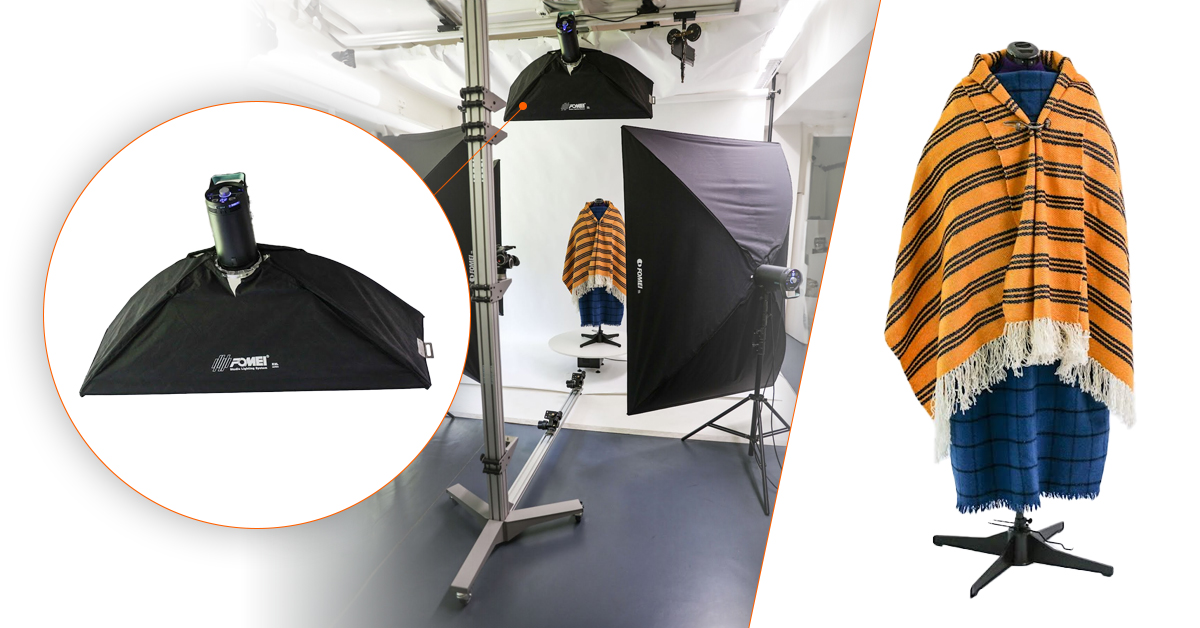 On-mannequin photography setup for collection items