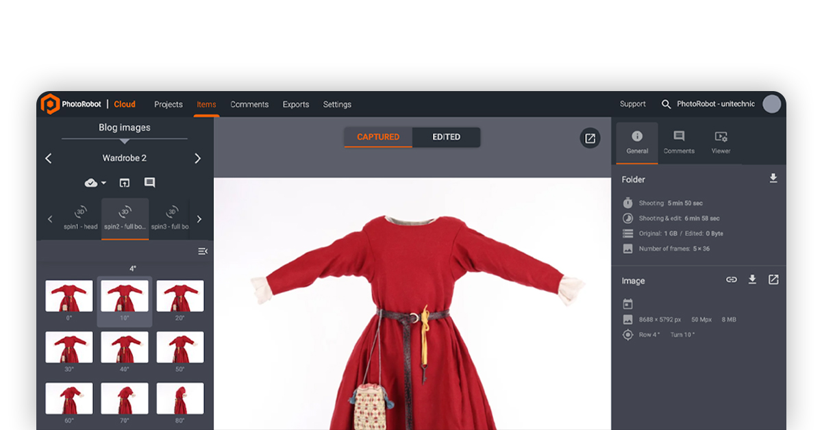 Photographing each item requires shooting multiple spins from multiple elevations