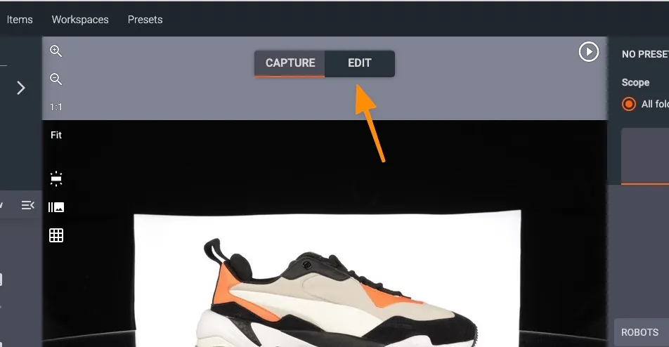 Ako získať prístup k PhotoRobot režimu úprav