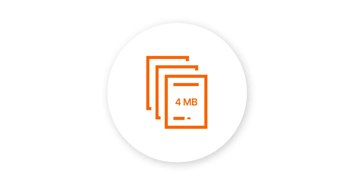 Empfohlene Dateien, die nicht größer als 4 MB sind