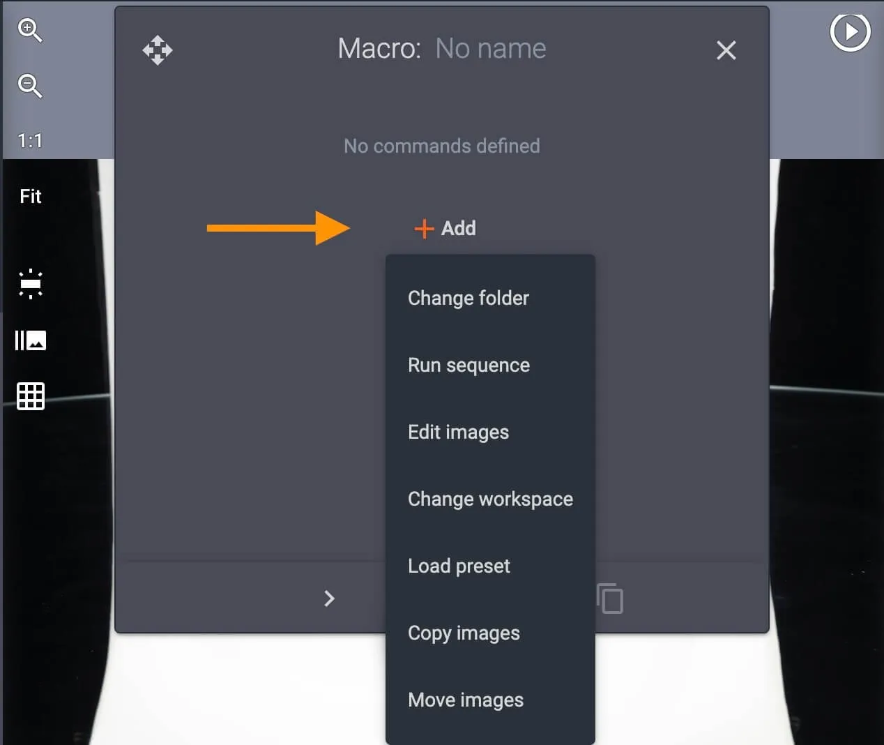 PhotoRobot lista de comandos de macro
