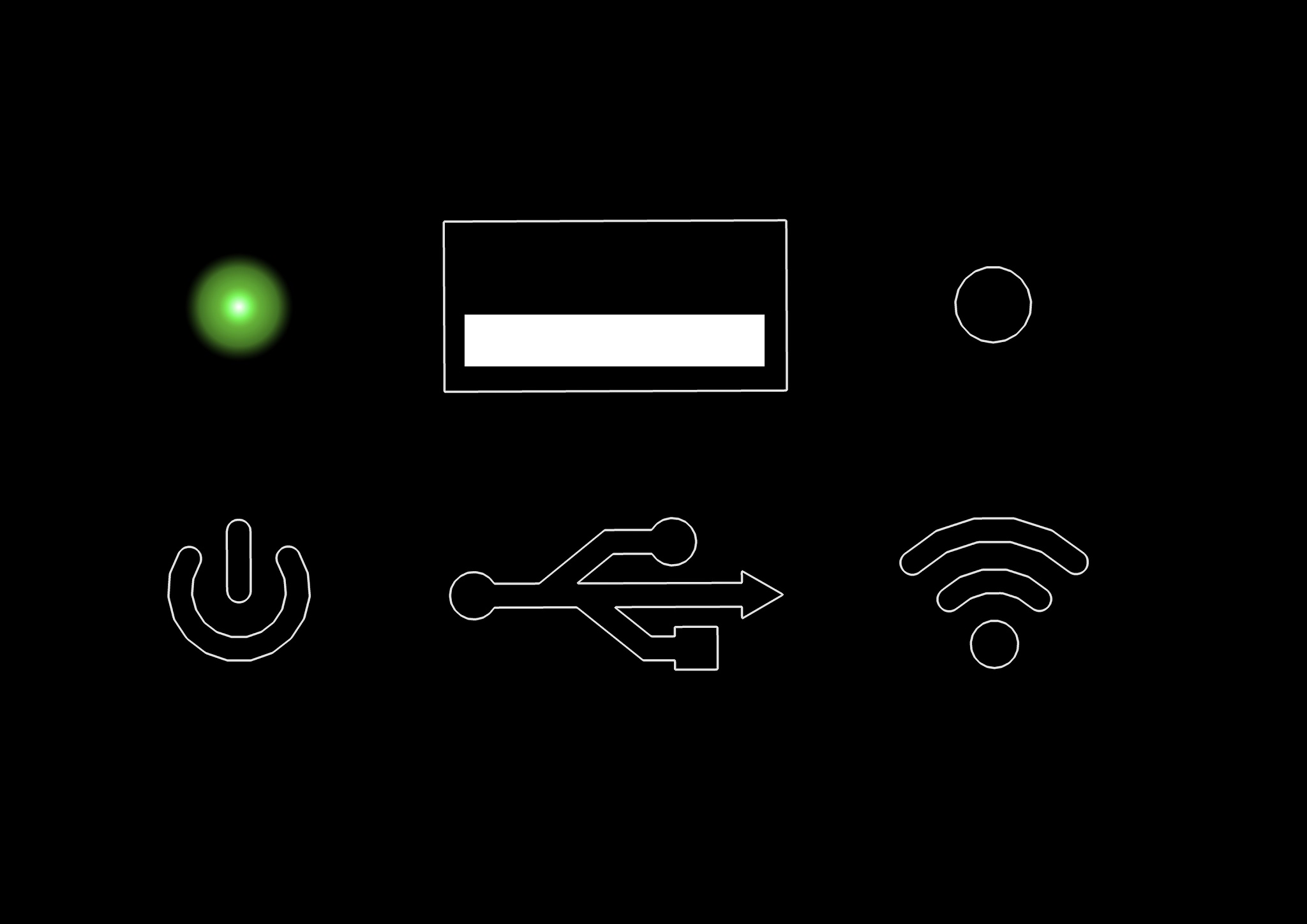 green light on - the system is running