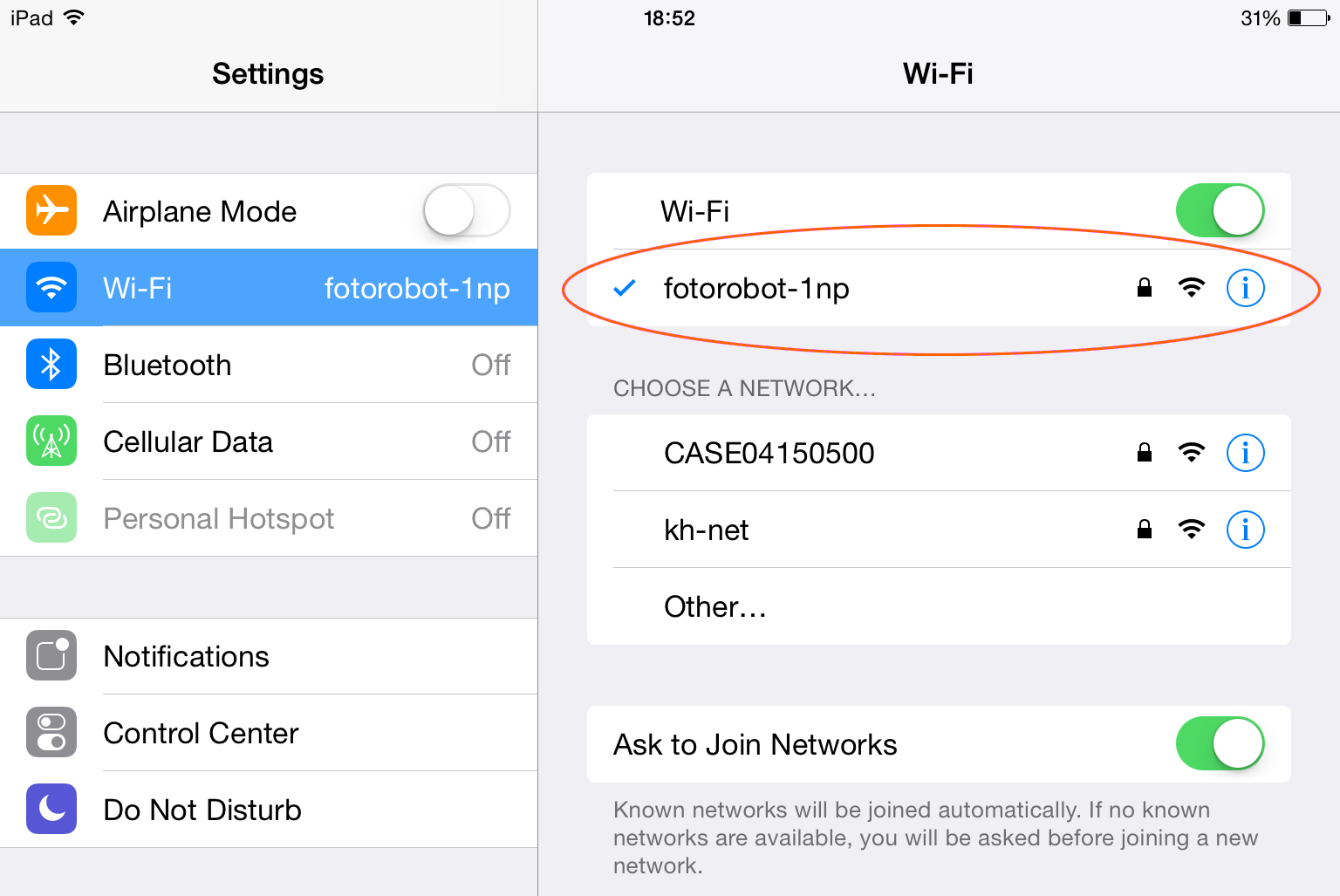 Existing Wi-Fi network (client mode)