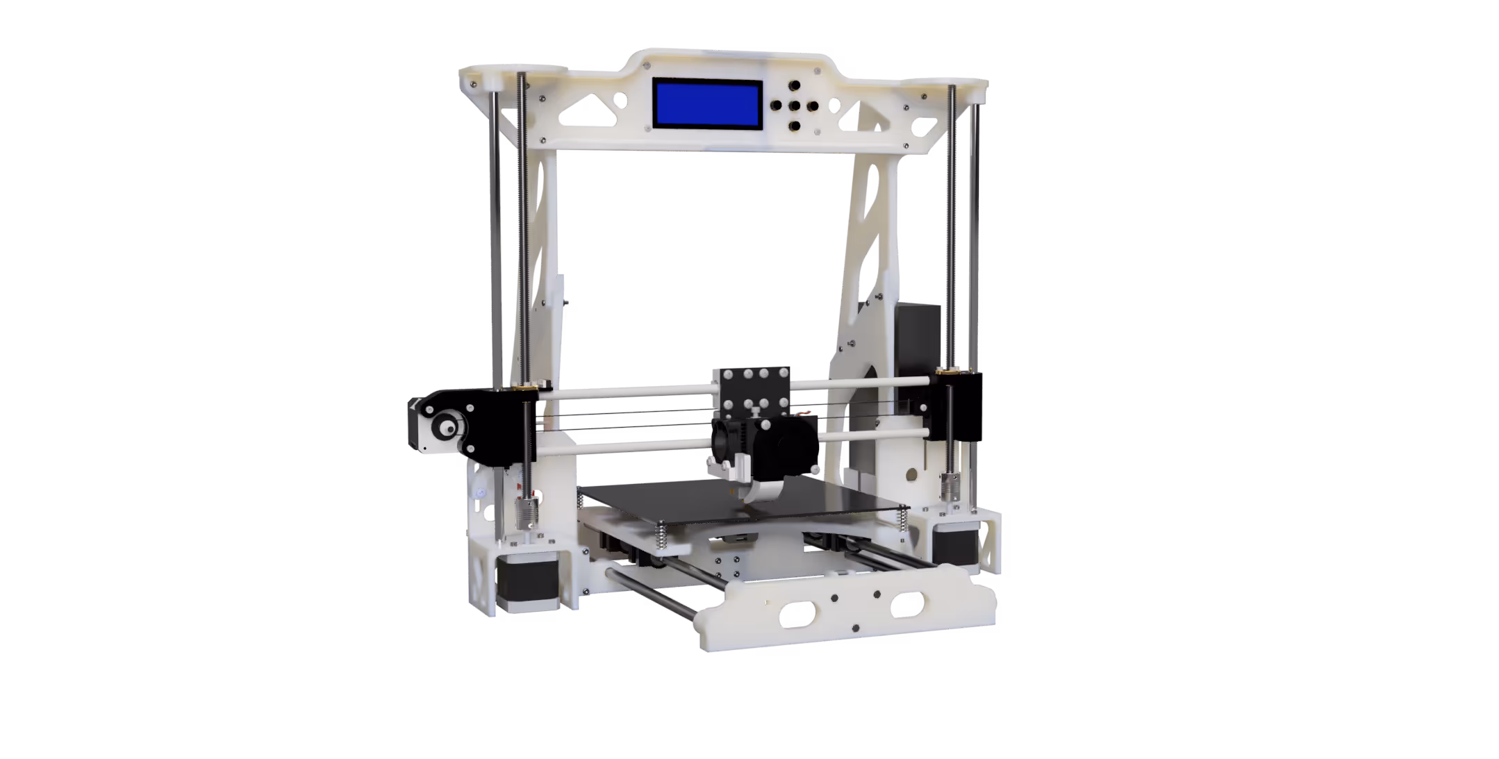 Compacte zelfbouw-3D-printer met geprinte componenten, ontwikkeld door Antistatic voor leeromgevingen