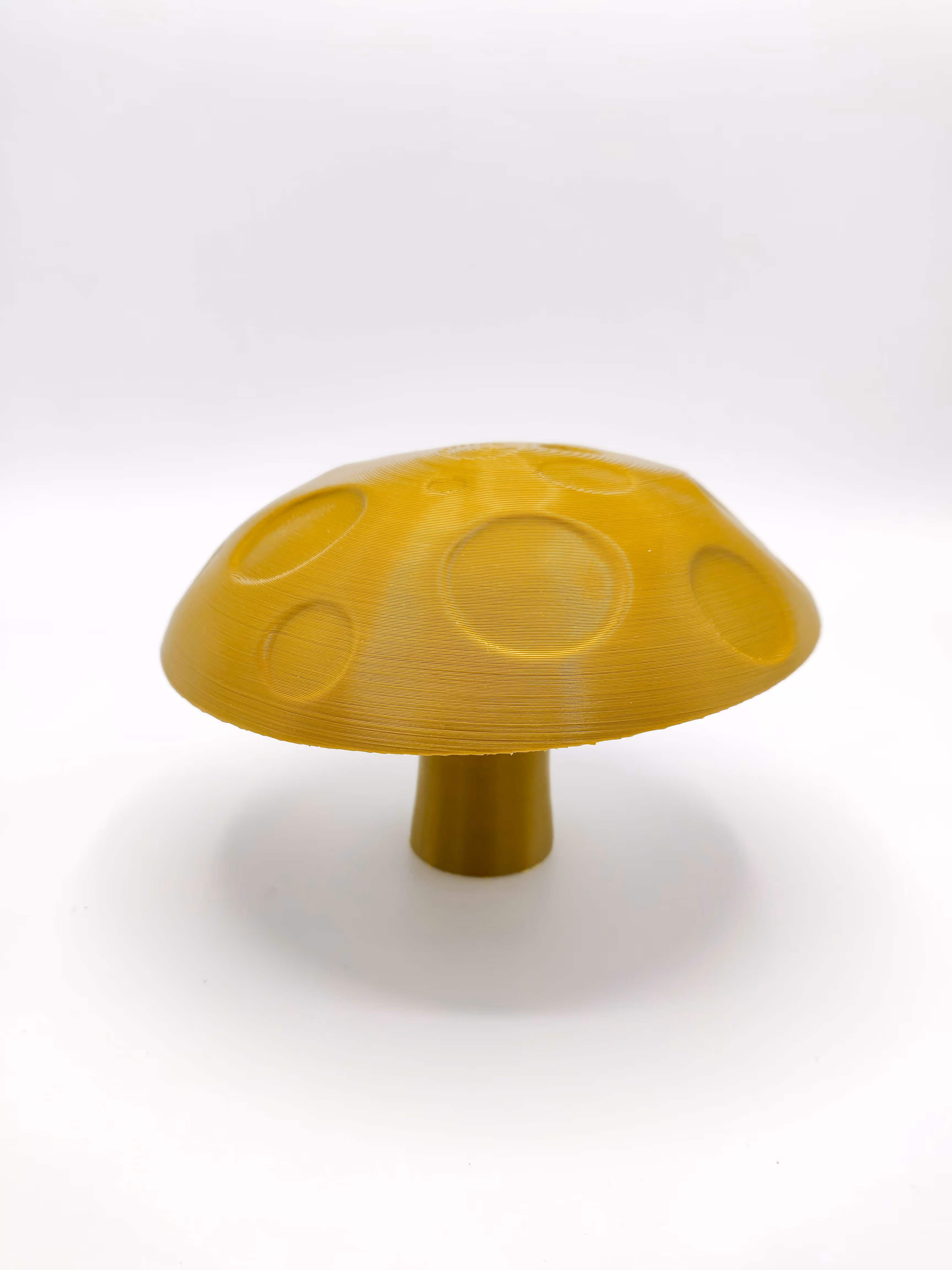Teemo mushroom from leauge of legends 3D printed in golden bronze filament