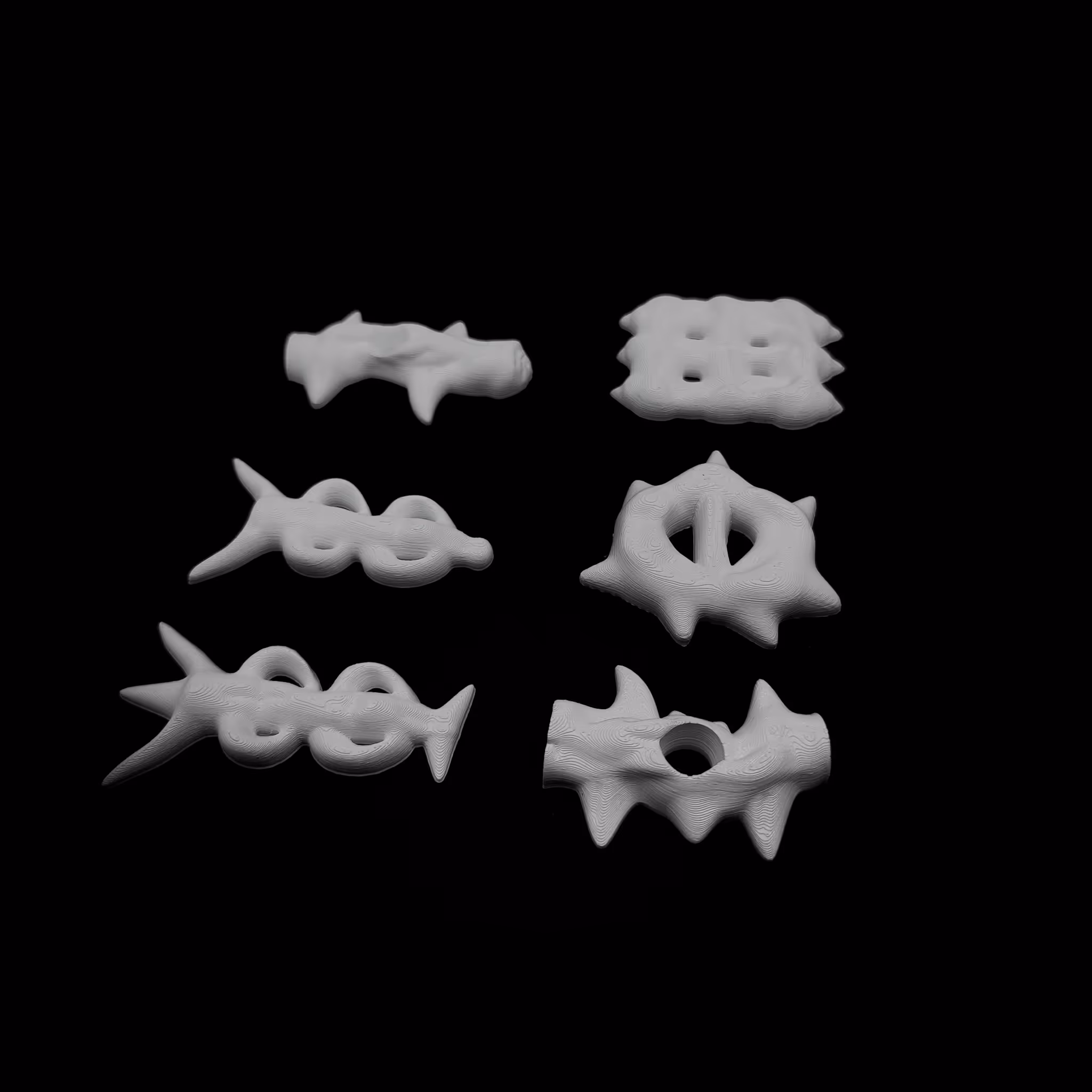 Abstracte vormen geprint voor Ezra Babski