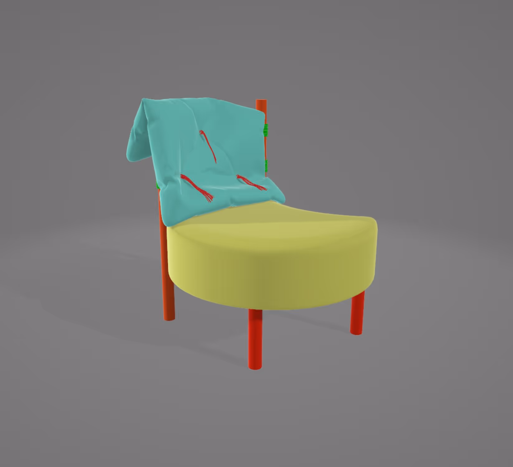 Moderne 3D-sofa met strak design en zachte kussens