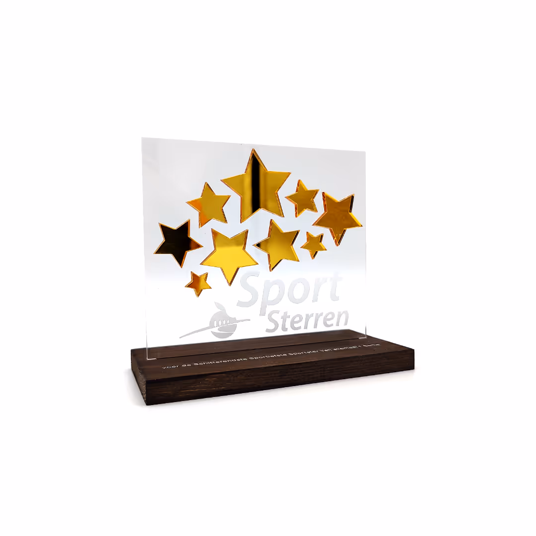 gepersonaliseerde award op plexi