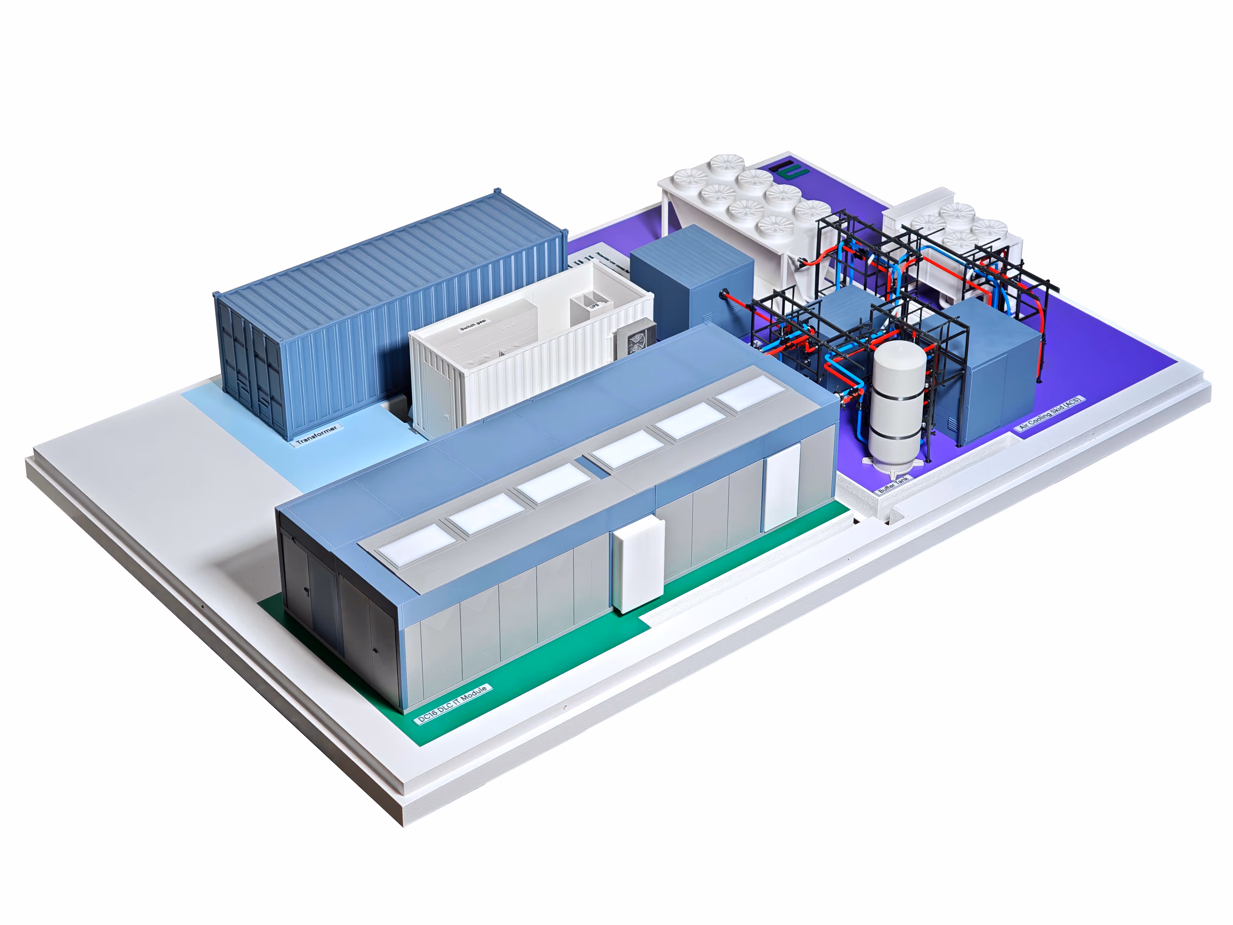 3D geprint schaalmodel van AI data center gemaakt door Antistatic