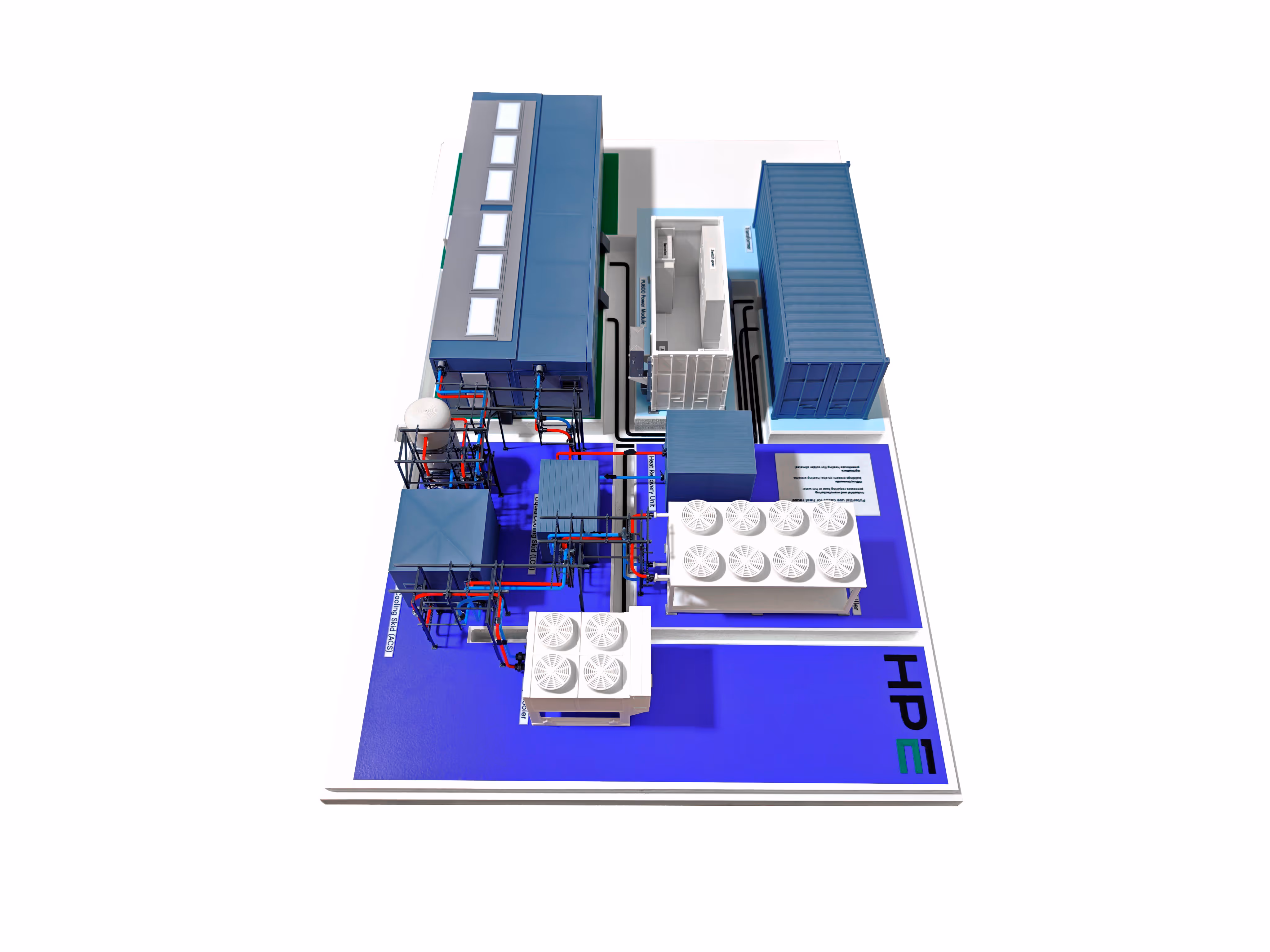 3d geprint schaalmodel met bodemplaat, de onderdelen zijn geprint in verschillende soorten PLA. Model door Antistatic Antwerpen