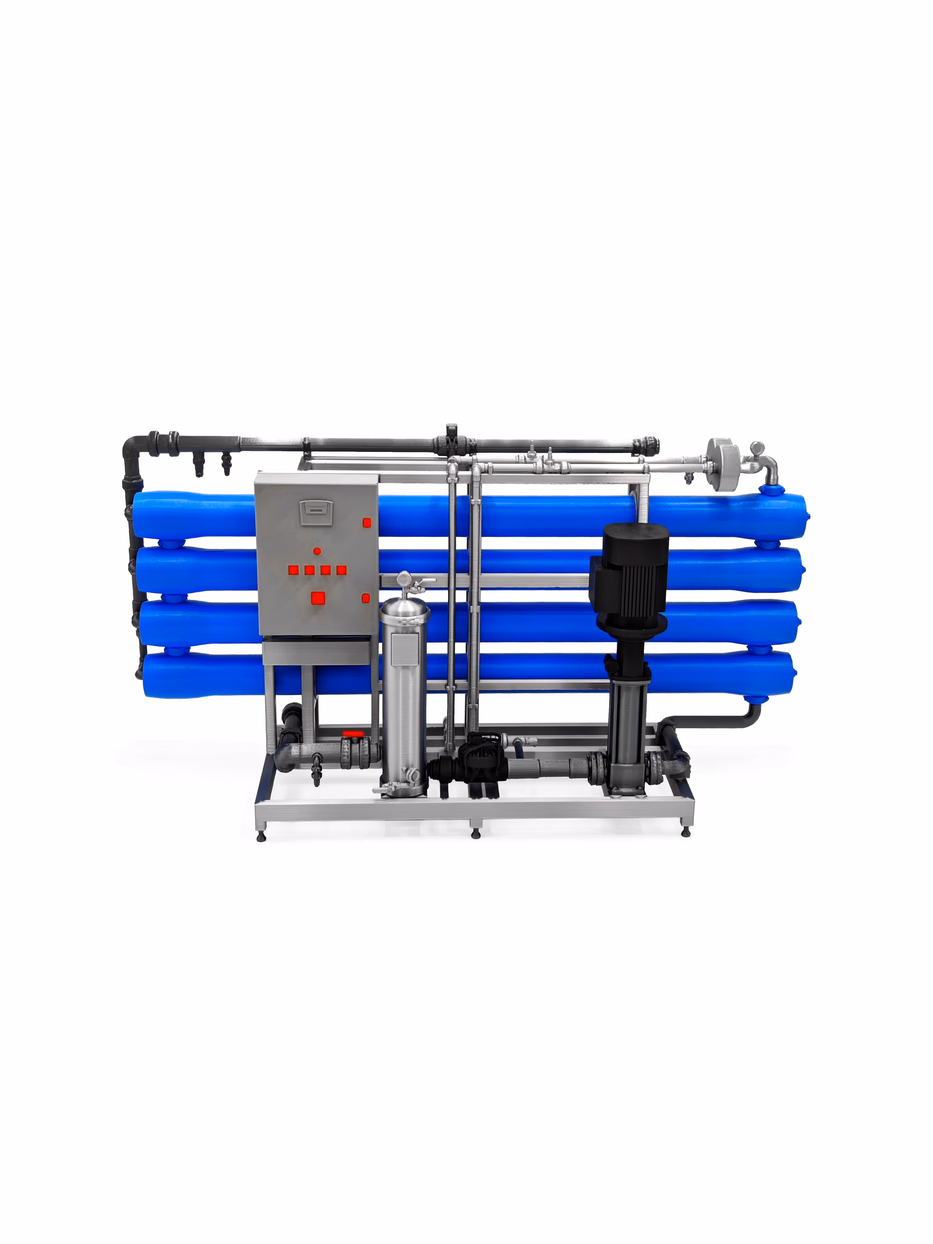 3d print van de osmopure installatiie van Lubron. 3d geprint in meerdere kleuren. PLA silk+ werd gebruikt om de metalen onderdelen een gloss effect te geven. gemaakt door antistatic bv