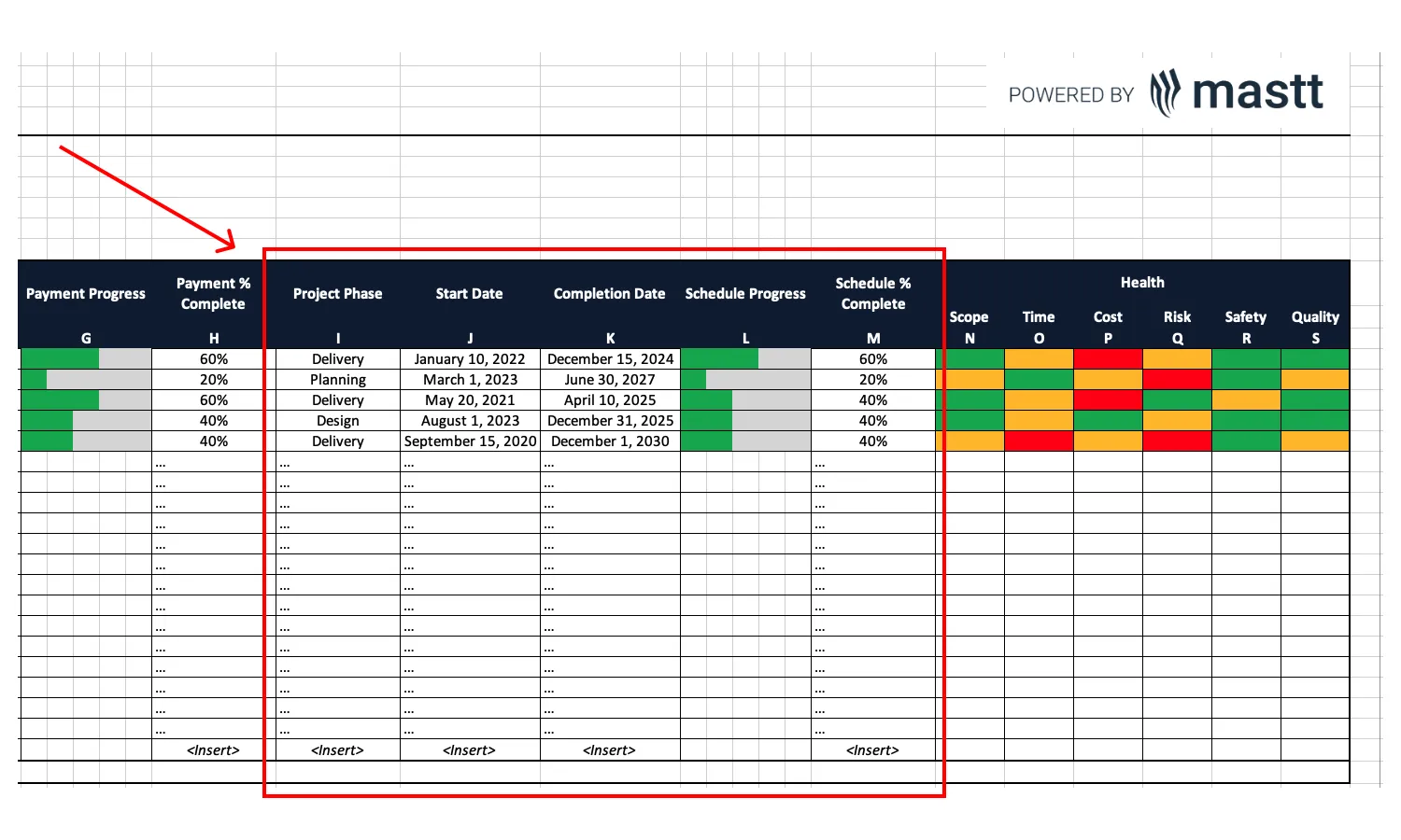 A screenshot of how to monitor project timelines.