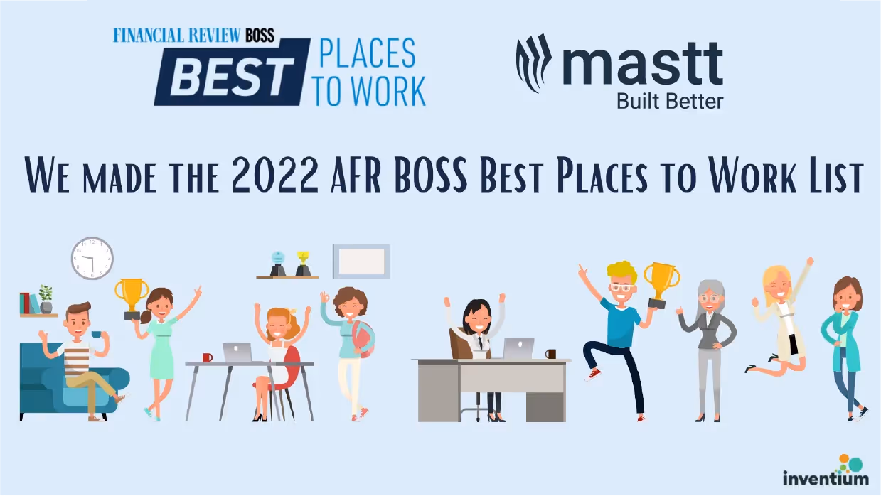 Mastt Named One of Australia's Best Places to Work in 2022: We're proud to be chosen as one of Australia's best construction industry workplaces.
