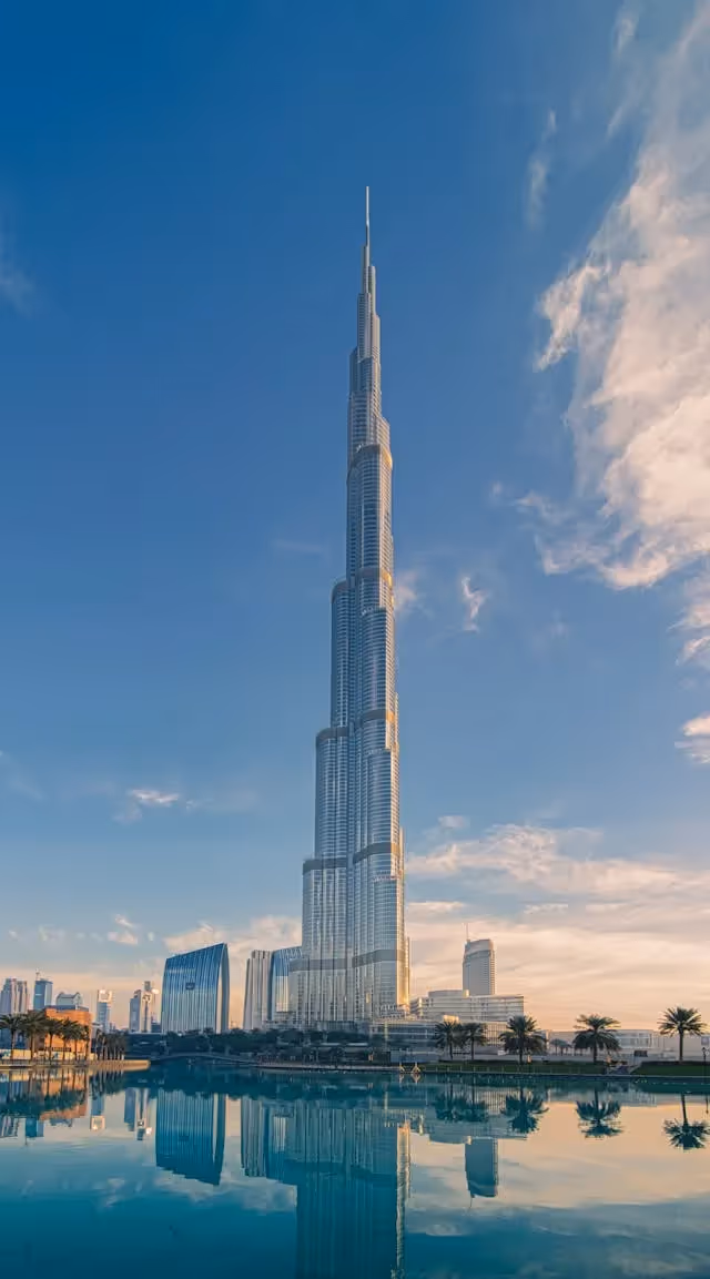 Top 5 Amazing Capital Projects in Middle East: Burj Khalifa, the tallest building in the world.