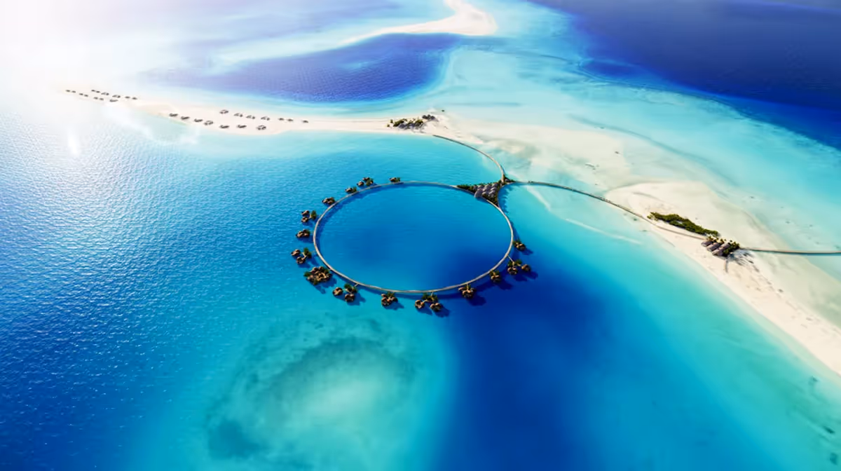 Top 5 Amazing Capital Projects in Middle East: A rendered image of how they envisioned The Red Sea Project would look like.
