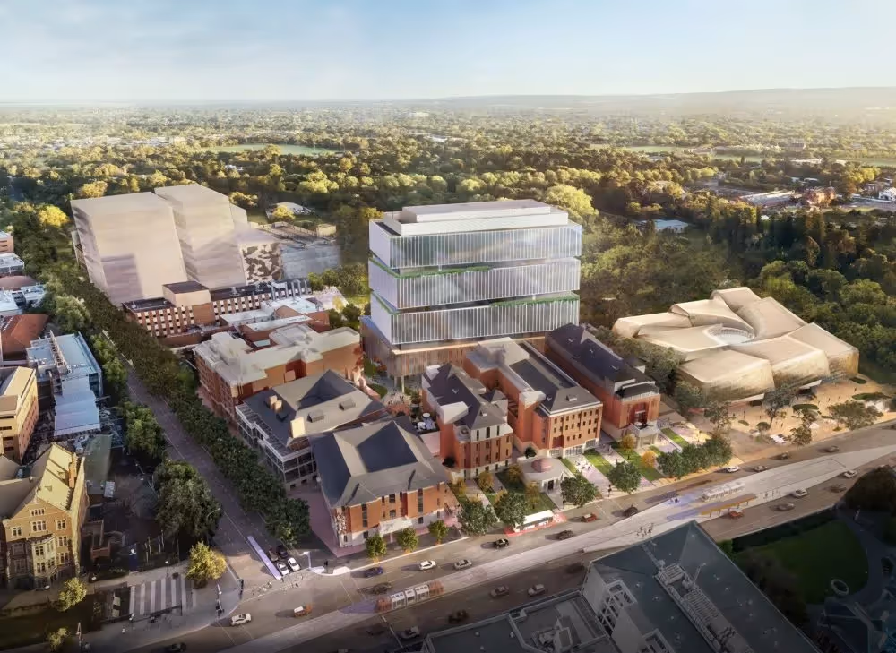 Top Capital Works Projects Under Construction in Australia: Soon to rise is Adelaide's innovation hub.