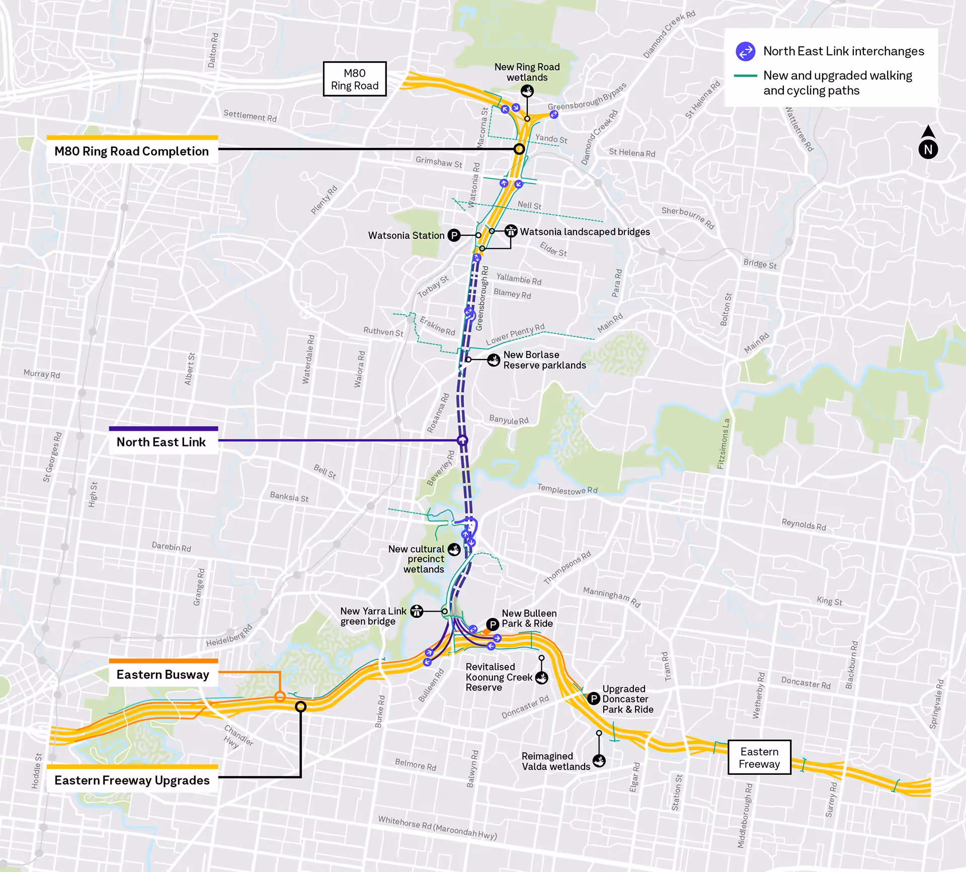 Top Capital Works Projects Under Construction in Australia: The North East Link provides a more efficient route for commuters.