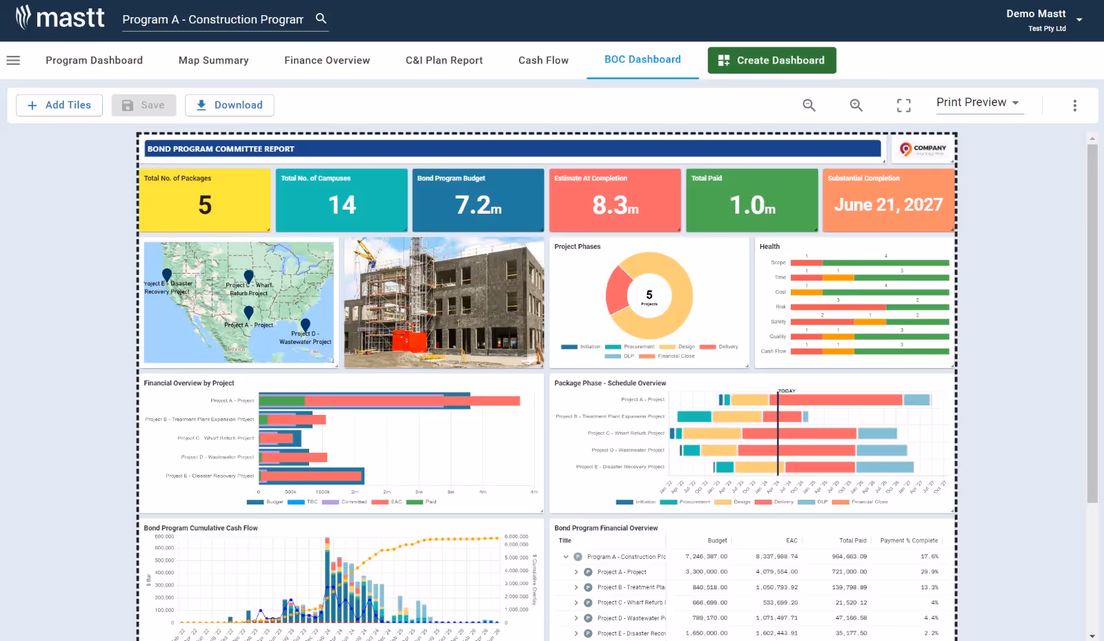 Top 10 Construction Project Management Software for Program Management: 911 provides impressive project and program/portfolio monthly reports. 