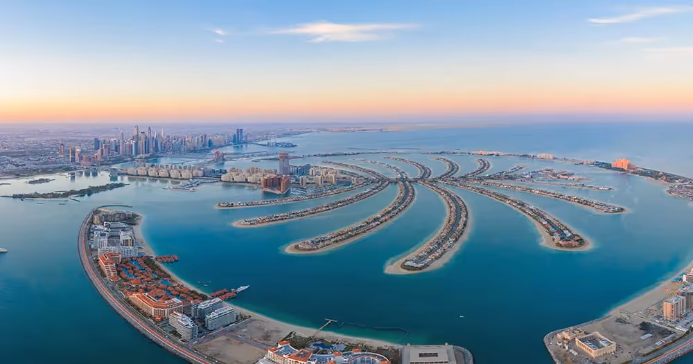 Aerial view of Palm Jumeirah.