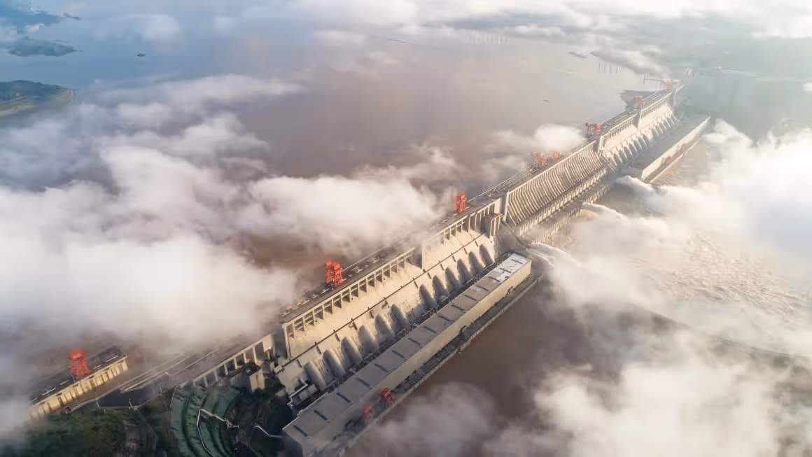 The Three Gorges Dam in China.