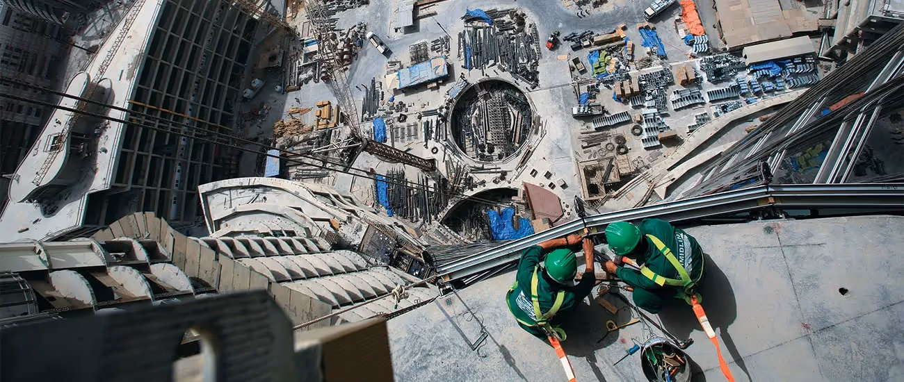 Burj Khalifa under construction.