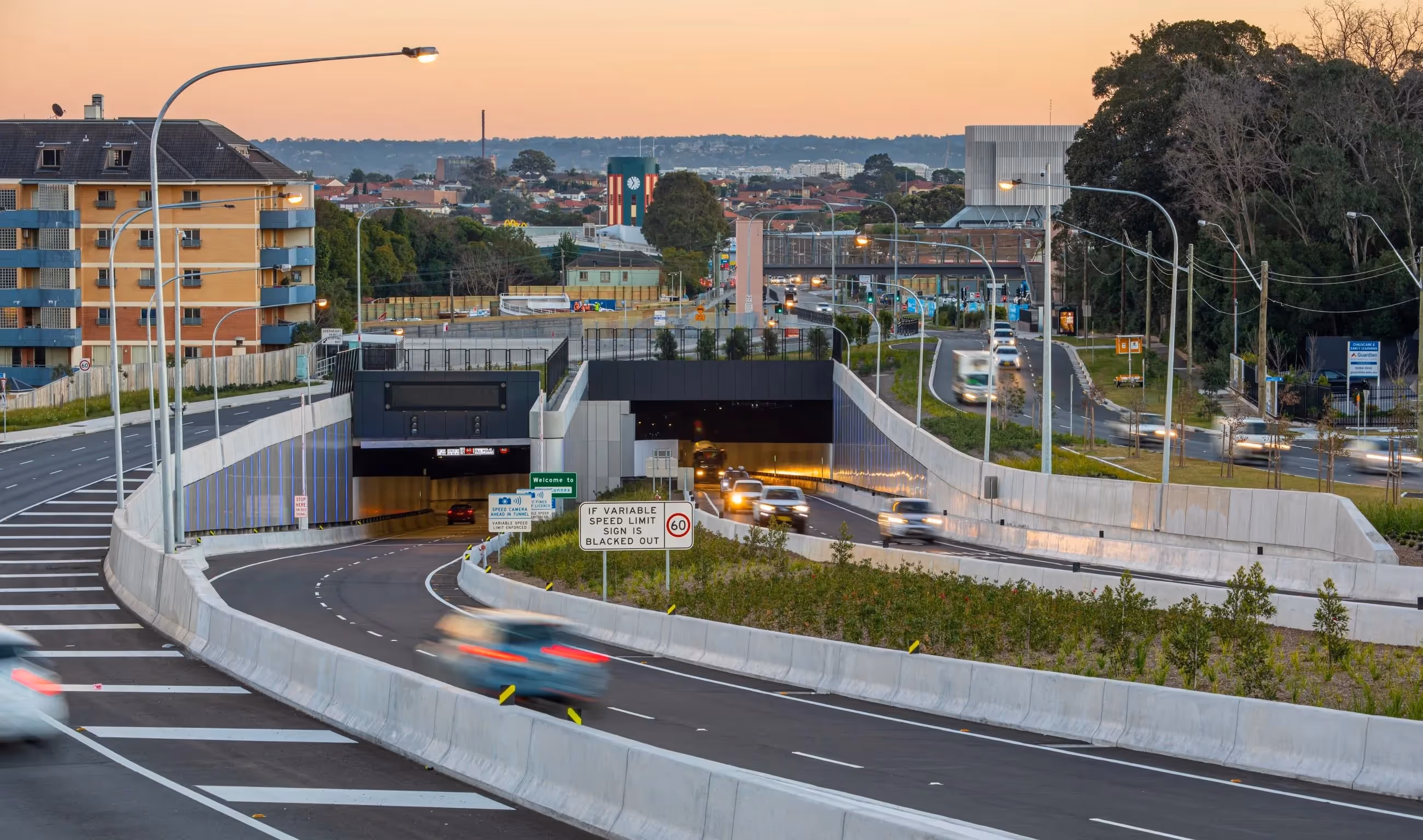 Modern tunnel infrastructure improving traffic flow and connectivity in urban Australia.