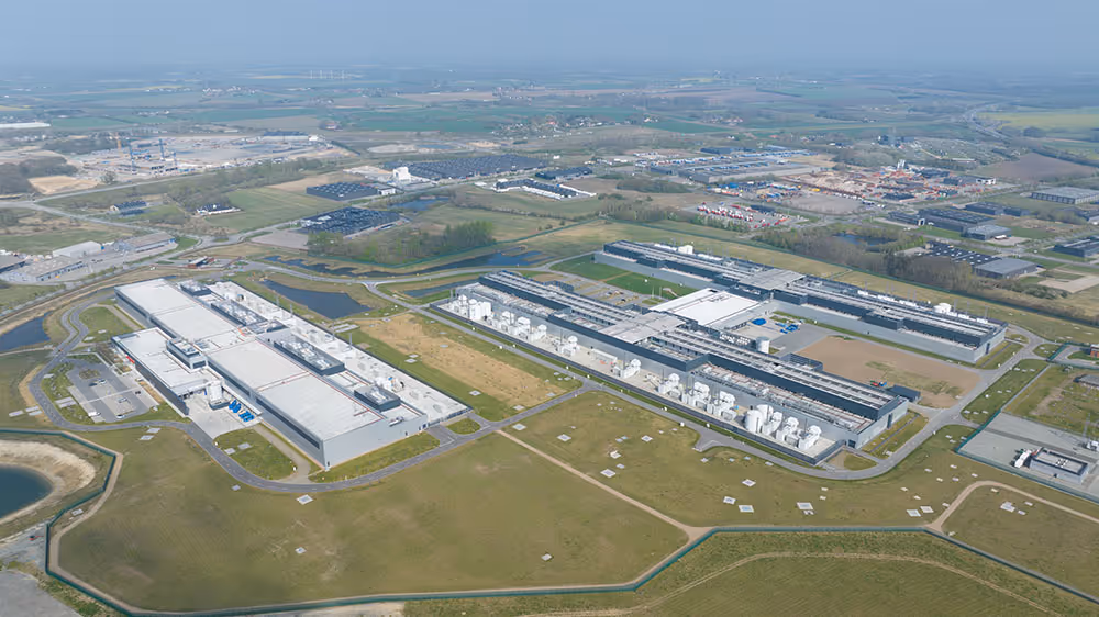 Completed hyperscale facility from a data center construction project.