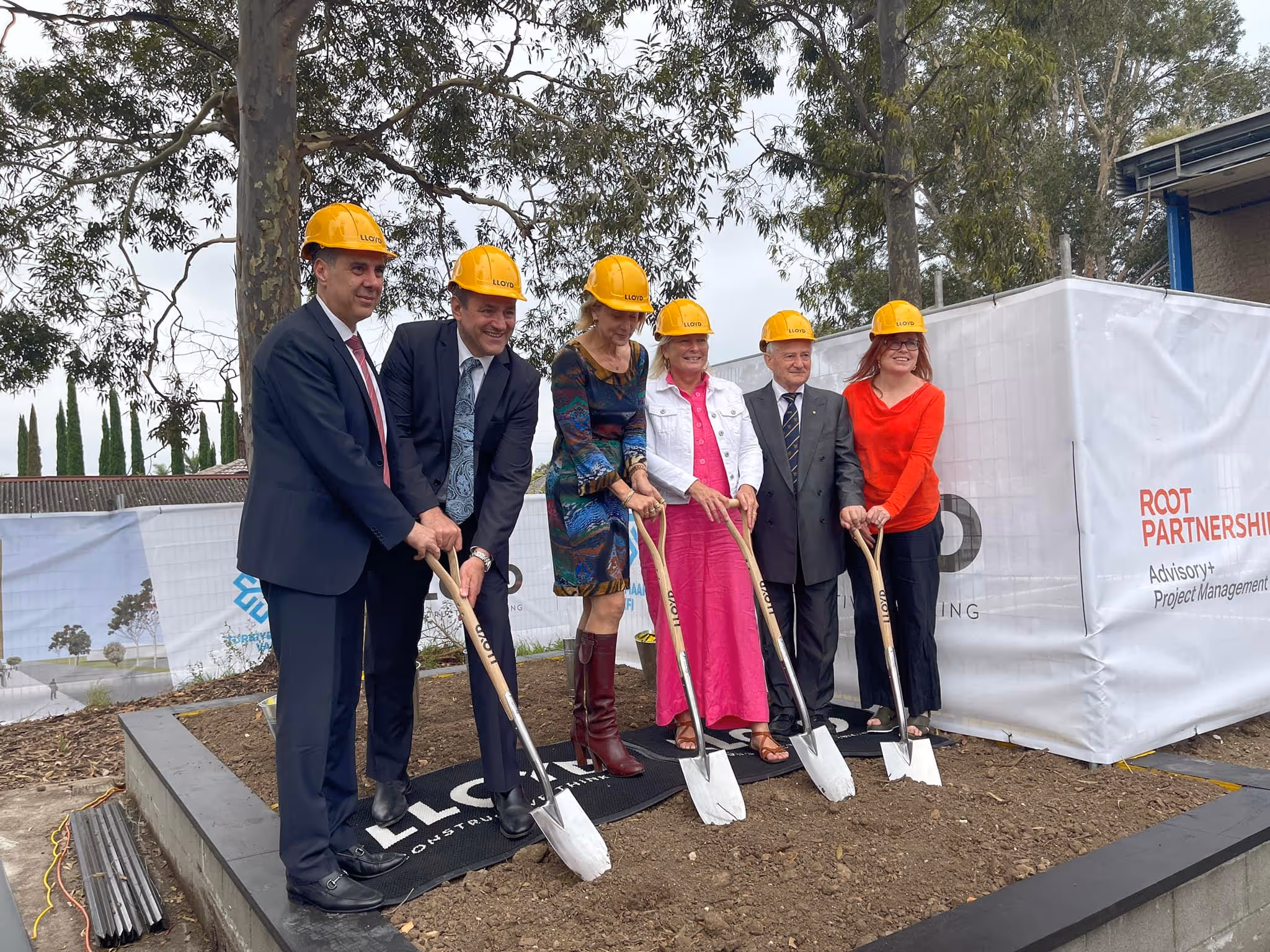 AISNSW school project groundbreaking with leadership team