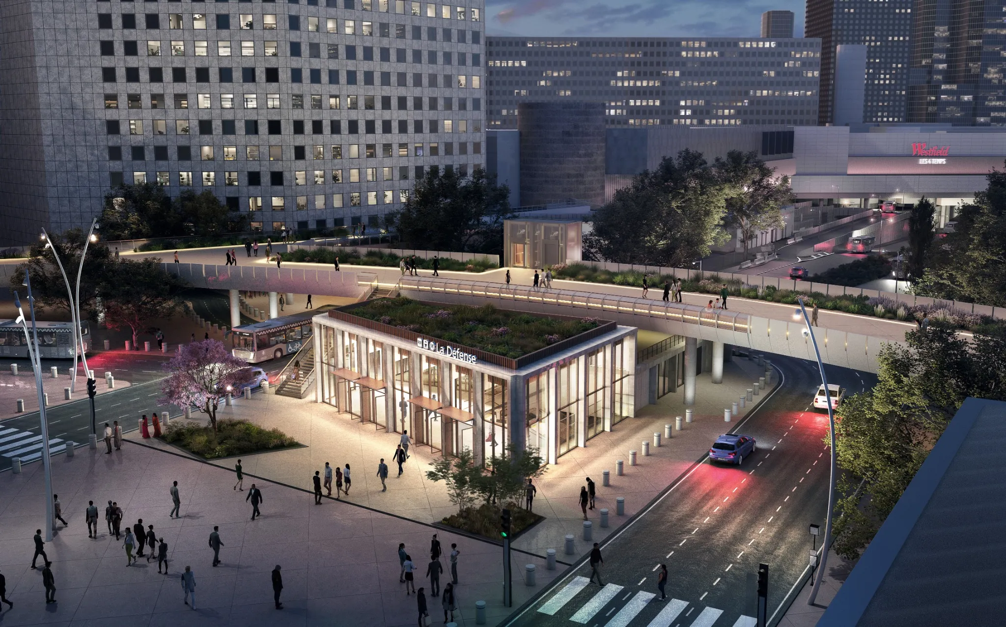 Urban mobility center supporting Paris metro expansion