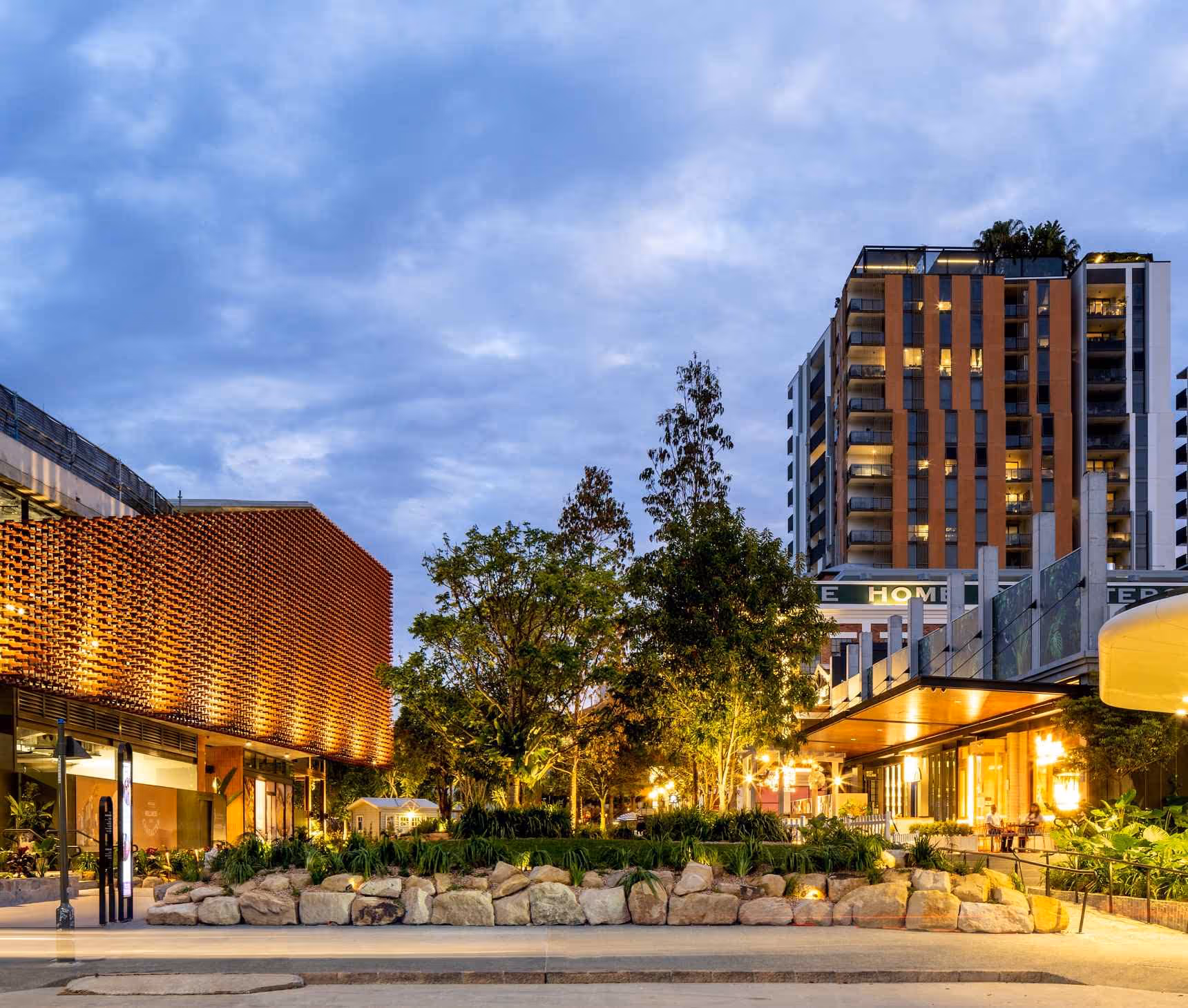 Hutchinson Builders, one of the leading construction companies in Australia, built the West Village precinct with mixed-use buildings.