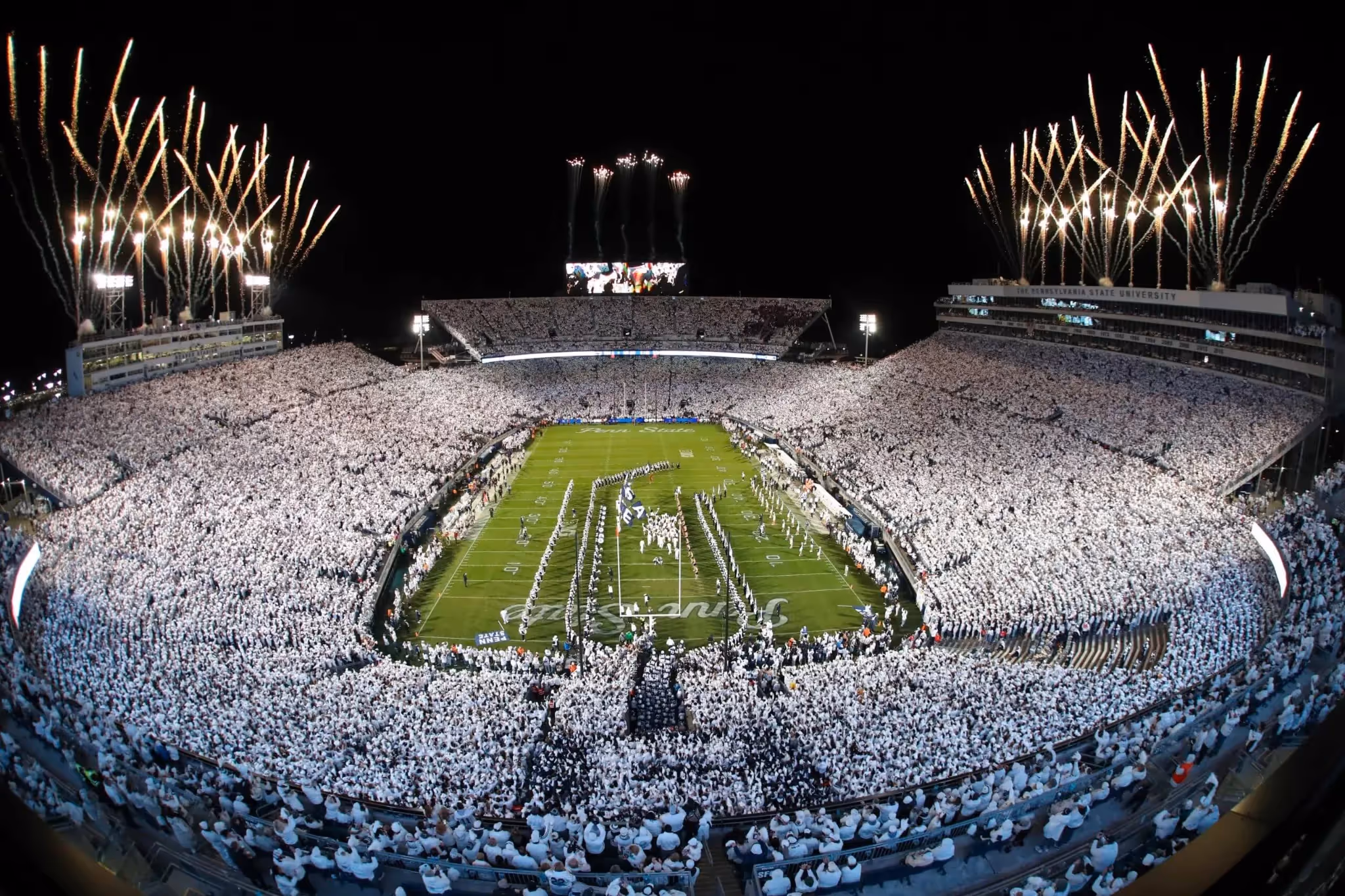 Penn State’s Beaver Stadium during White Out tradition