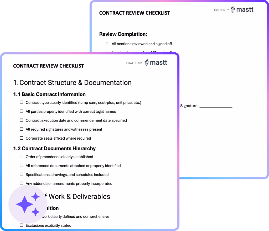 Contract Review Checklist